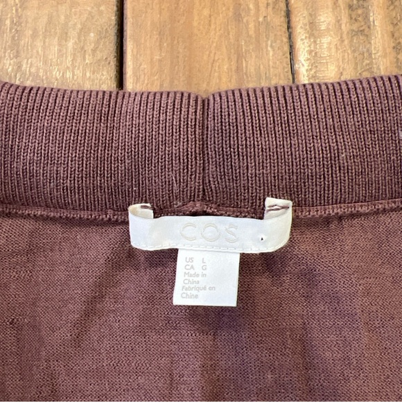 Cos Berry Mauve Wool Silk Pullover Sweater Women’s Large Minimalist Jumper - Picture 3 of 8